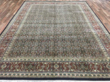Indian Rug Hand Knotted Oriental Rug Large Very Fine Herati Oriental Rug 9'X11'9