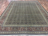 Indian Rug Hand Knotted Oriental Rug Large Very Fine Herati Oriental Rug 9'X11'9