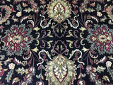 Indian Rug Hand Knotted Oriental Rug Large Very Fine Oriental Kashan Rug 8'10X12'1
