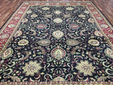 Indian Rug Hand Knotted Oriental Rug Large Very Fine Oriental Kashan Rug 8'10X12'1
