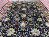Indian Rug Hand Knotted Oriental Rug Large Very Fine Oriental Kashan Rug 8'10X12'1