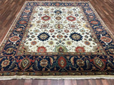 Indian Rug Hand Knotted Oriental Rug Mahal Oriental Large Area Rug 8' x 10'3