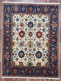 Indian Rug Hand Knotted Oriental Rug Mahal Oriental Large Area Rug 8' x 10'3