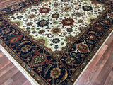 Indian Rug Hand Knotted Oriental Rug Mahal Oriental Large Area Rug 8' x 10'3