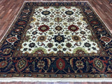 Indian Rug Hand Knotted Oriental Rug Mahal Oriental Large Area Rug 8' x 10'3