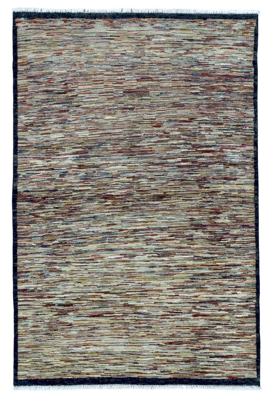 Indian Rug Hand Knotted Oriental Rug Modern Design Oriental Small Area Rug 4'X5'10