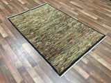 Indian Rug Hand Knotted Oriental Rug Modern Design Oriental Small Area Rug 4'X5'10