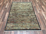 Indian Rug Hand Knotted Oriental Rug Modern Design Oriental Small Area Rug 4'X5'10