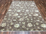 Indian Rug Hand Knotted Oriental Rug Modern Petal Design Oriental Area Rug 6'1 x 9'4