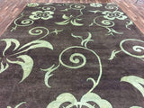 Indian Rug Hand Knotted Oriental Rug Nepali Modern Design Oriental Rug 10'X13'10