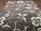 Indian Rug Hand Knotted Oriental Rug Nepali Modern Design Oriental Rug 10'X13'10