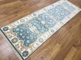 Indian Rug Hand Knotted Oriental Rug Oriental Oushak Runner 2'6X8'