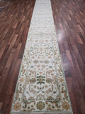 Indian Rug Hand Knotted Oriental Rug Oriental Oushak Runner 2'7X17'6