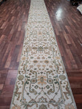 Indian Rug Hand Knotted Oriental Rug Oriental Oushak Runner 2'7X17'6