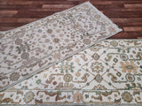 Indian Rug Hand Knotted Oriental Rug Oriental Oushak Runner 2'7X17'6