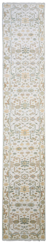 Indian Rug Hand Knotted Oriental Rug Oriental Oushak Runner 2'7X17'6