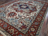 Indian Rug Hand Knotted Oriental Rug Oriental Serapi Area Rug 9'x11'11