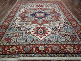 Indian Rug Hand Knotted Oriental Rug Oriental Serapi Area Rug 9'x11'11