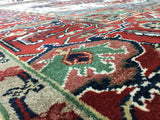 Indian Rug Hand Knotted Oriental Rug Oriental Serapi Rug 7'9X9'9