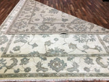 Indian Rug Hand Knotted Oriental Rug Oushak Large Oriental Rug 9'3x12'