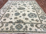 Indian Rug Hand Knotted Oriental Rug Oushak Large Oriental Rug 9'3x12'