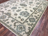 Indian Rug Hand Knotted Oriental Rug Oushak Large Oriental Rug 9'3x12'