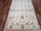 Indian Rug Hand Knotted Oriental Rug Oushak Oriental Area Rug 4'1X6'