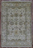 Indian Rug Hand Knotted Oriental Rug Oushak Oriental Area Rug 6'X9'