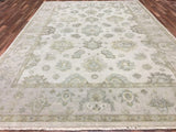 Indian Rug Hand Knotted Oriental Rug Oushak Oriental Large Area Rug 8'10X12'1