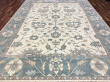 Indian Rug Hand Knotted Oriental Rug Oushak Oriental Large Rug 9'10x13'9