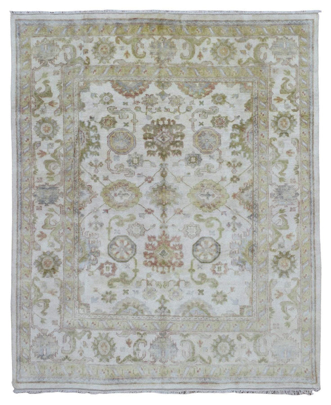 Indian Rug Hand Knotted Oriental Rug Oushak Oriental Rug 8X9'9