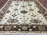 Indian Rug Hand Knotted Oriental Rug Oushak Oriental Rug 9'3 x 11'5