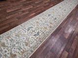 Indian Rug Hand Knotted Oriental Rug Oushak Oriental Runner 2'7X19'9