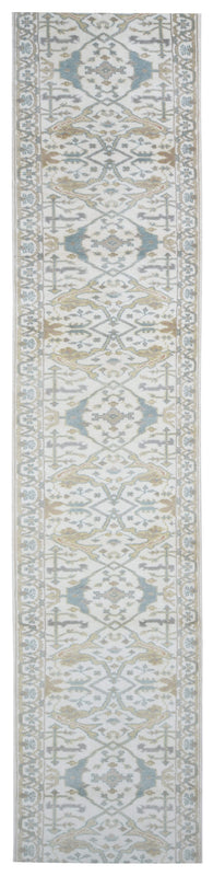 Indian Rug Hand Knotted Oriental Rug Oushak Oriental Runner 2'7X19'9