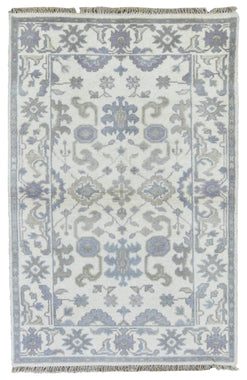 Indian Rug Hand Knotted Oriental Rug Oushak Oriental Small Area Rug 3'1X5'