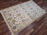 Indian Rug Hand Knotted Oriental Rug Oushak Small Oriental Area Rug 3'10X5'11