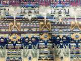 Indian Rug Hand Knotted Oriental Rug Oversized Fine ̉̉Modern Oushak Oriental Rug 12' x 15'