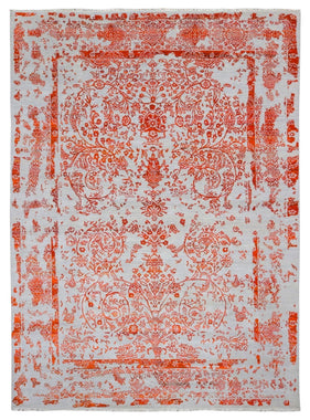 Indian Rug Hand Knotted Oriental Rug Oversized Modern Kashan with Silk Area Rug 10'x13'7