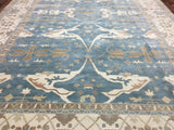 Indian Rug Hand Knotted Oriental Rug Oversized Oushak Oriental Rug 11'11 X 18'3