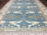 Indian Rug Hand Knotted Oriental Rug Oversized Oushak Oriental Rug 11'11 X 18'3