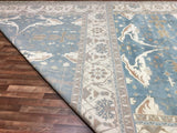 Indian Rug Hand Knotted Oriental Rug Oversized Oushak Oriental Rug 11'11 X 18'3