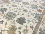 Indian Rug Hand Knotted Oriental Rug Oversized Oushak Oriental Rug 11'11x18'3