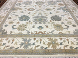 Indian Rug Hand Knotted Oriental Rug Oversized Oushak Oriental Rug 11'11x18'3