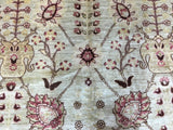 Indian Rug Hand Knotted Oriental Rug Pakistan Peshawar Large Rug 9' x 12'