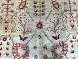 Indian Rug Hand Knotted Oriental Rug Pakistan Peshawar Large Rug 9' x 12'