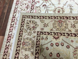 Indian Rug Hand Knotted Oriental Rug Pakistan Peshawar Large Rug 9' x 12'