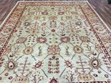 Indian Rug Hand Knotted Oriental Rug Pakistan Peshawar Large Rug 9' x 12'