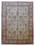 Indian Rug Hand Knotted Oriental Rug Pakistan Peshawar Large Rug 9' x 12'