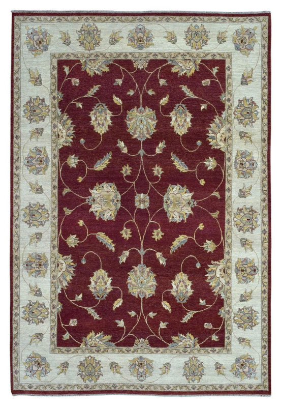 Indian Rug Hand Knotted Oriental Rug Peshawar Large Rug 6'8X9'8