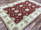 Indian Rug Hand Knotted Oriental Rug Peshawar Large Rug 6'8X9'8